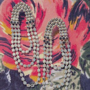 byVINNIK silver racetrack earrings
